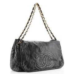 Chanel Rock and Chain Akkordeon-Klappentasche aus Lack-Vinyl Medium
