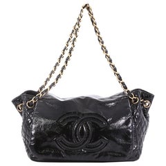 Chanel Rock and Chain Akkordeon Flap Bag Patent Vinyl Small