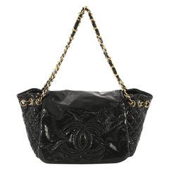 Chanel Rock and Chain Accordion Flap Bag Patent Vinyl Small
