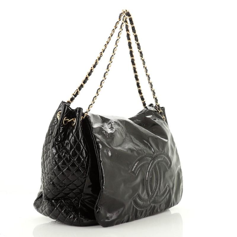 Chanel  Rock and Chain Flap Bag Patent Vinyl Large In Good Condition In NY, NY