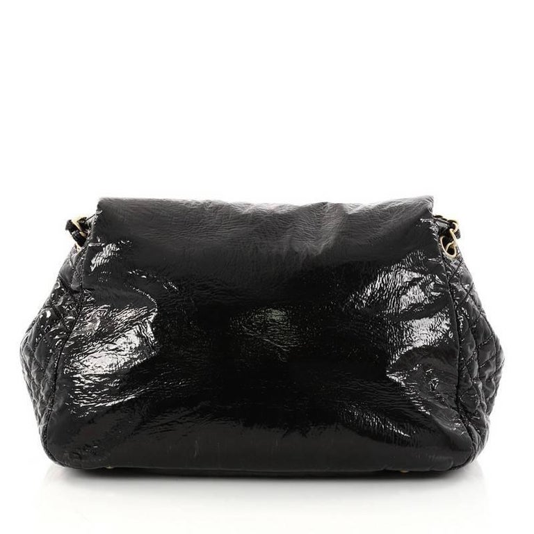 Lot 1 - A Chanel patent leather 'vinyl record' bag