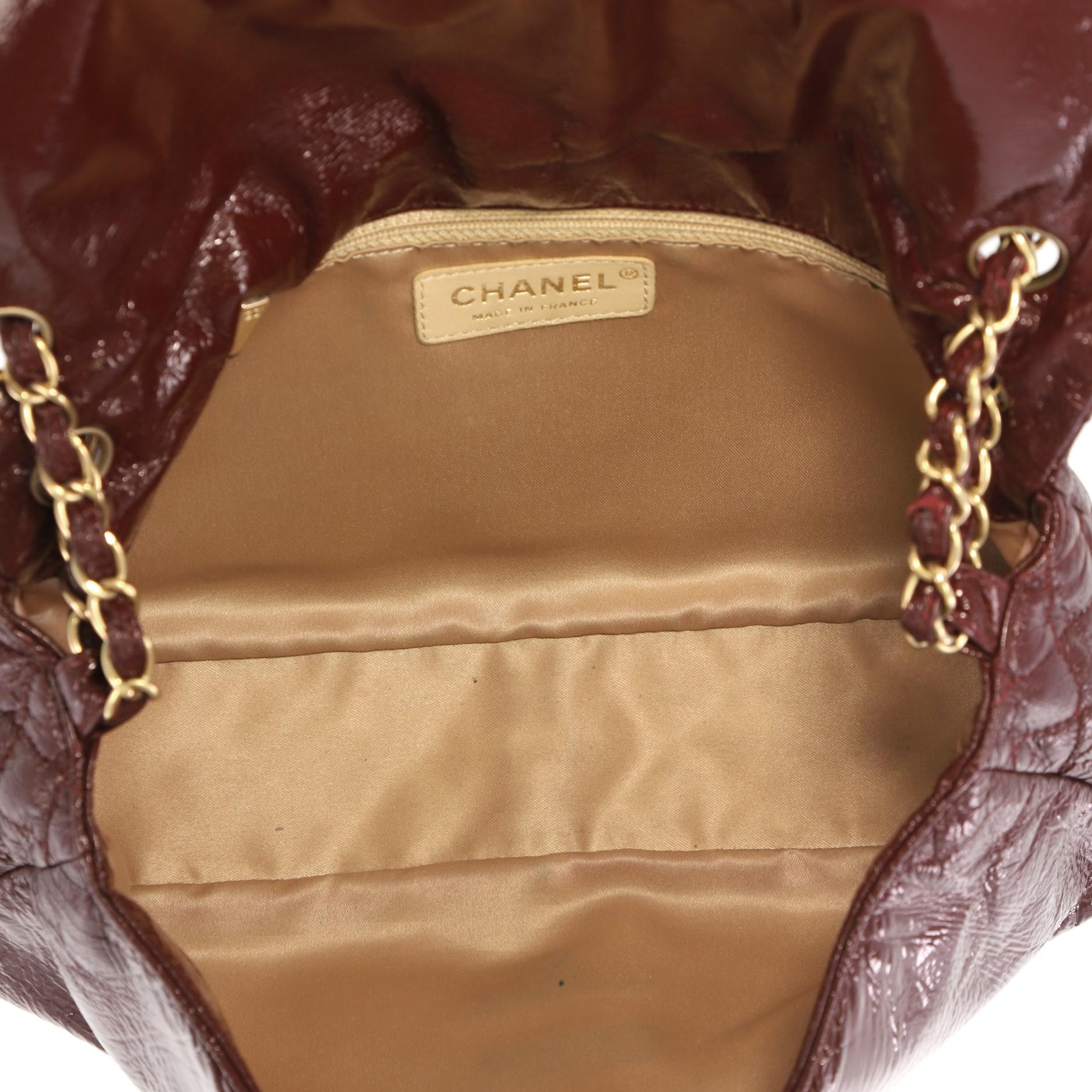 Chanel Rock and Chain Flap Bag Patent Vinyl Medium In Good Condition In NY, NY