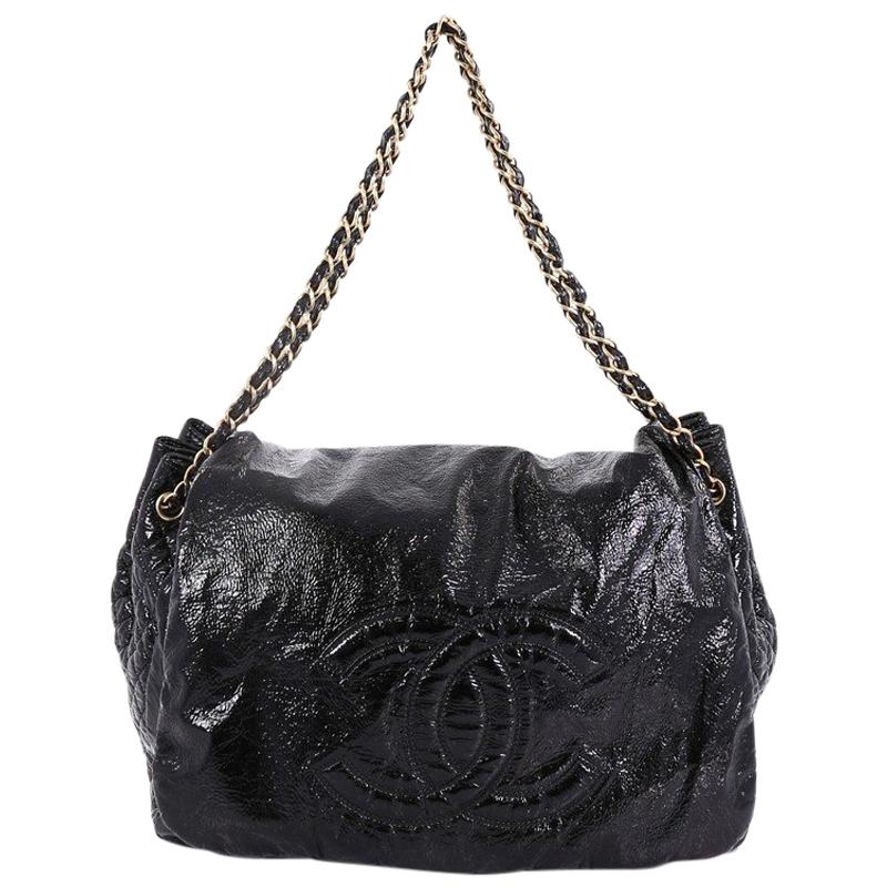 Chanel Rock and Chain Flap Bag Patent XL at 1stDibs