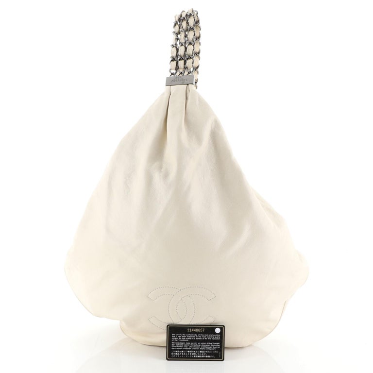 chanel rock and chain hobo