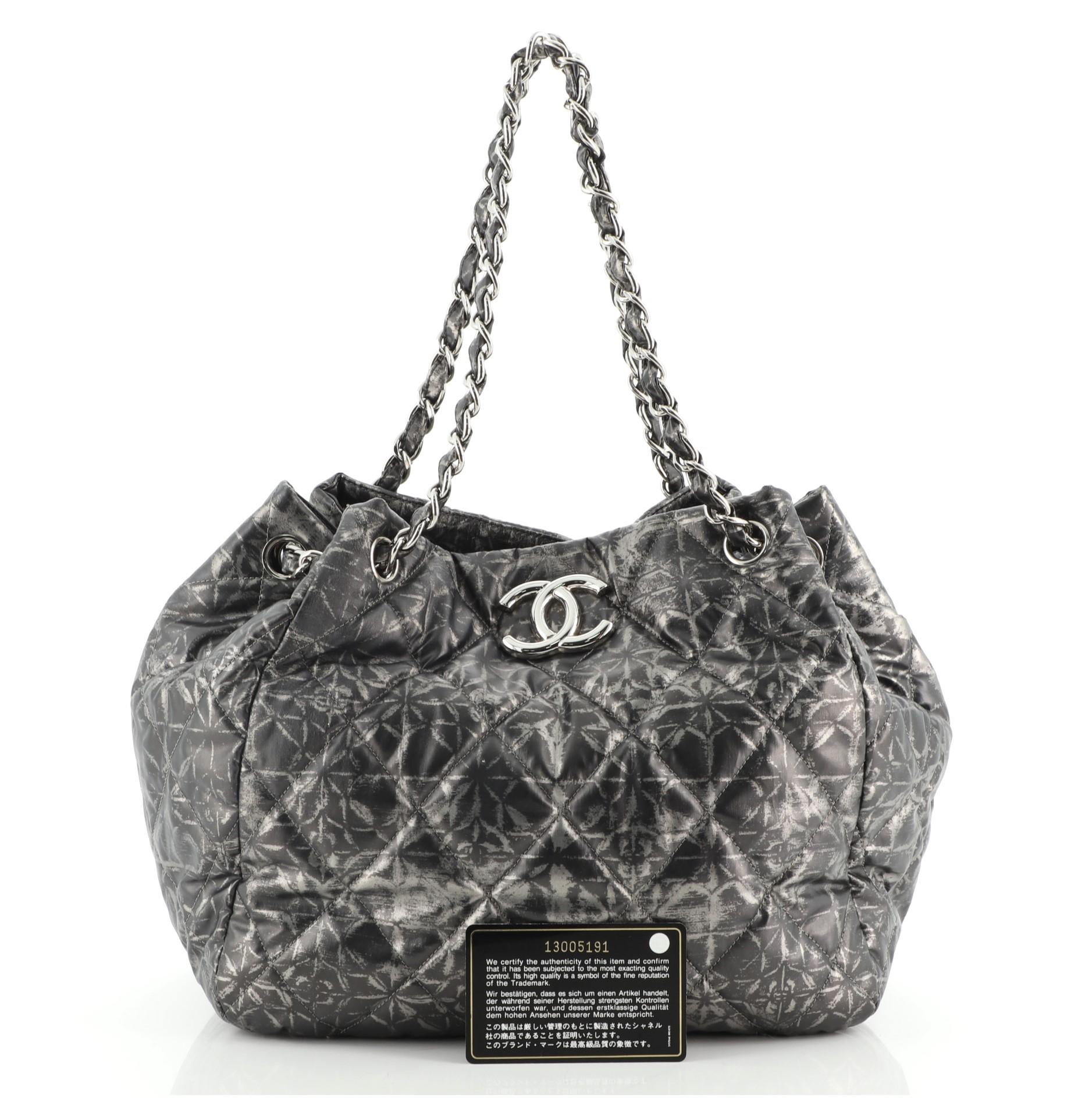 Chanel Rock in Moscow Accordion Tote Quilted Printed Nylon Medium at 1stDibs