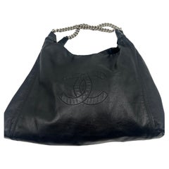 Borsa Hobo Chanel Rodeo Drive in pelle d'agnello nera 2008
