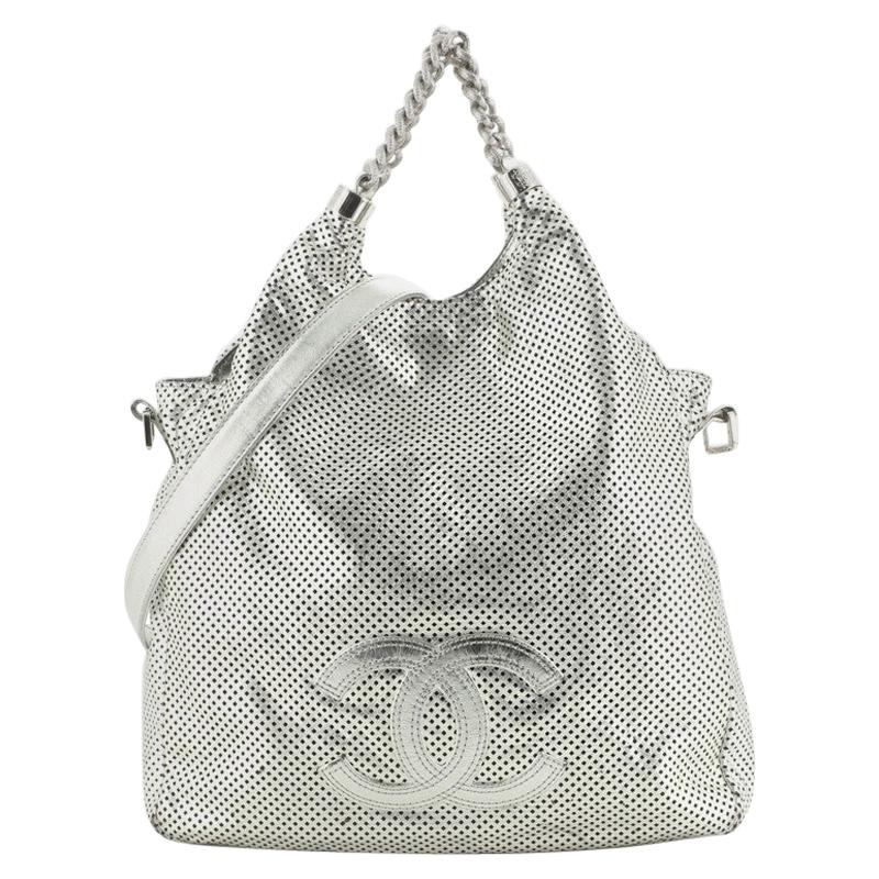 Chanel Rodeo Drive Hobo Perforated Leather Large