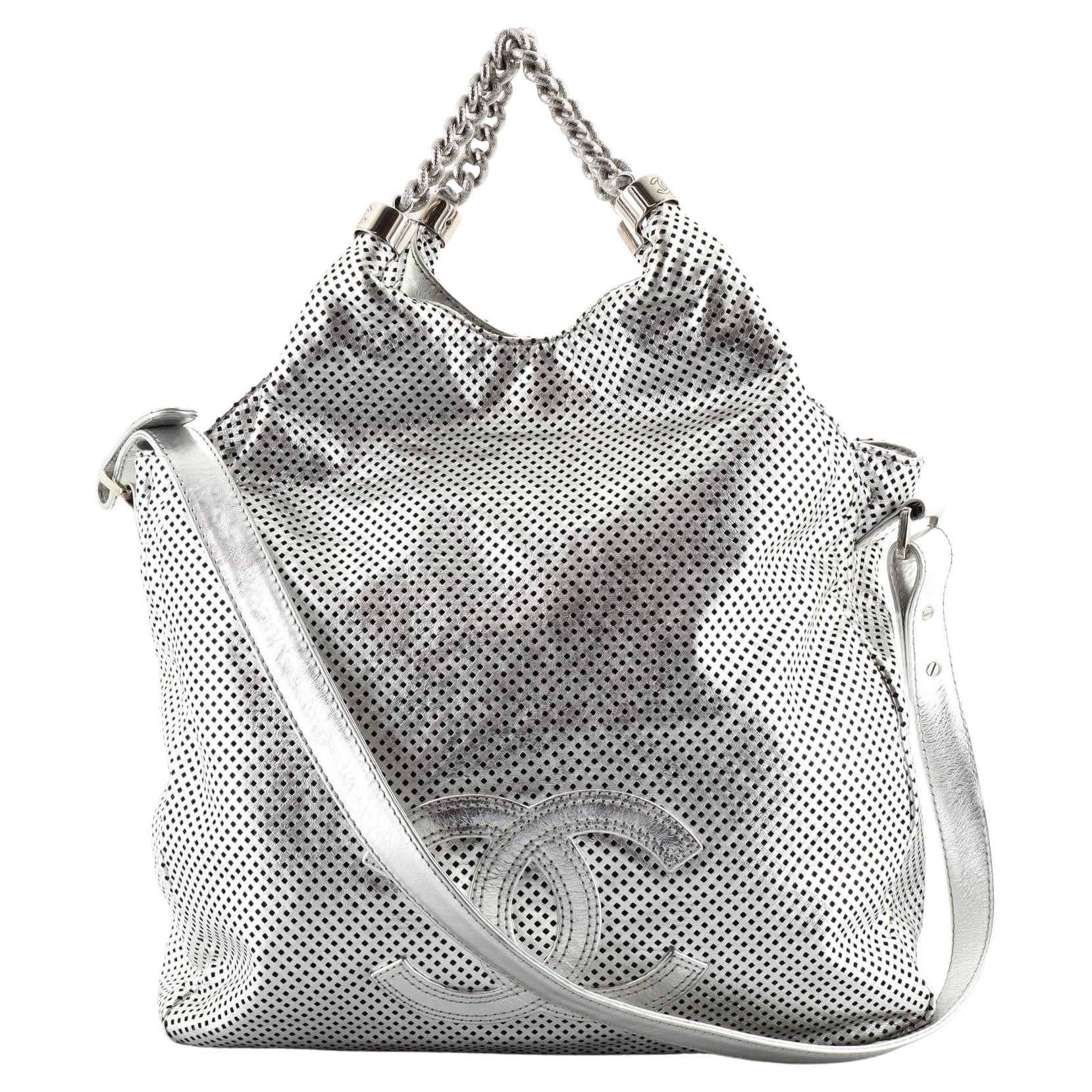 chanel perforated tote