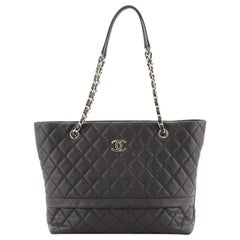 Chanel Rolled Up Tote Quilted Caviar