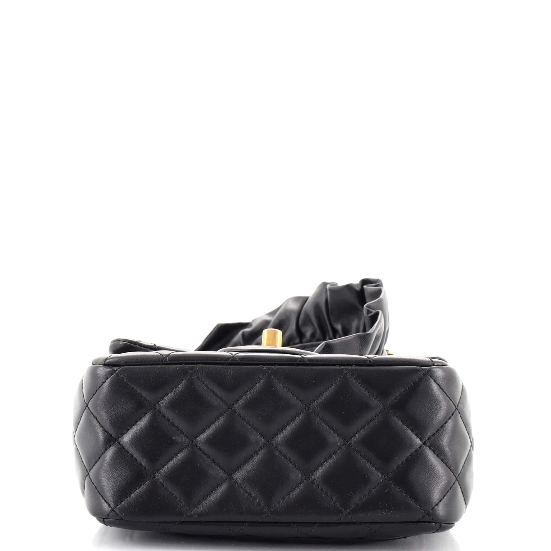 Women's or Men's Chanel Romance Square Flap Bag Quilted Lambskin Mini
