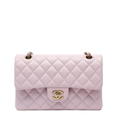 Chanel “Rose Clair” Medium Classic Double Flap Bag with Gold Hardware