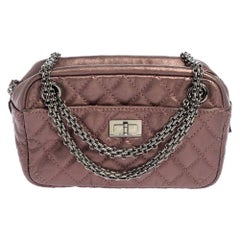 Chanel Rose Fonce Quilted Leather Small Reissue 2.55 Camera Bag