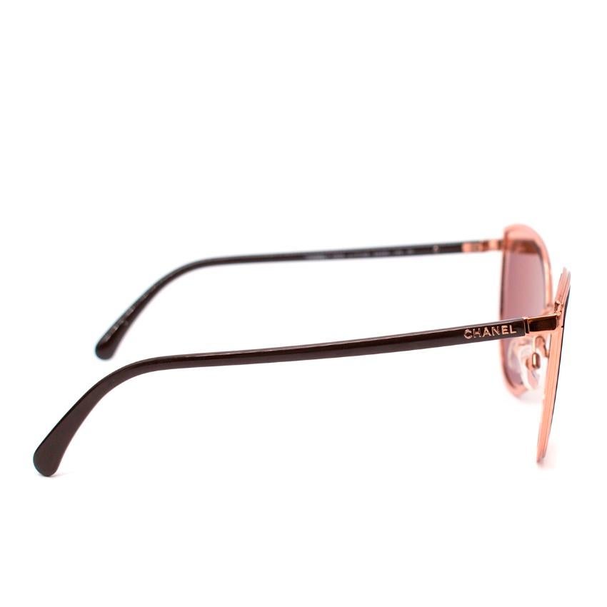 rose gold cat eye sunglasses