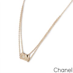 Chanel Rose Gold Diamond Coco Crush Necklace J11359