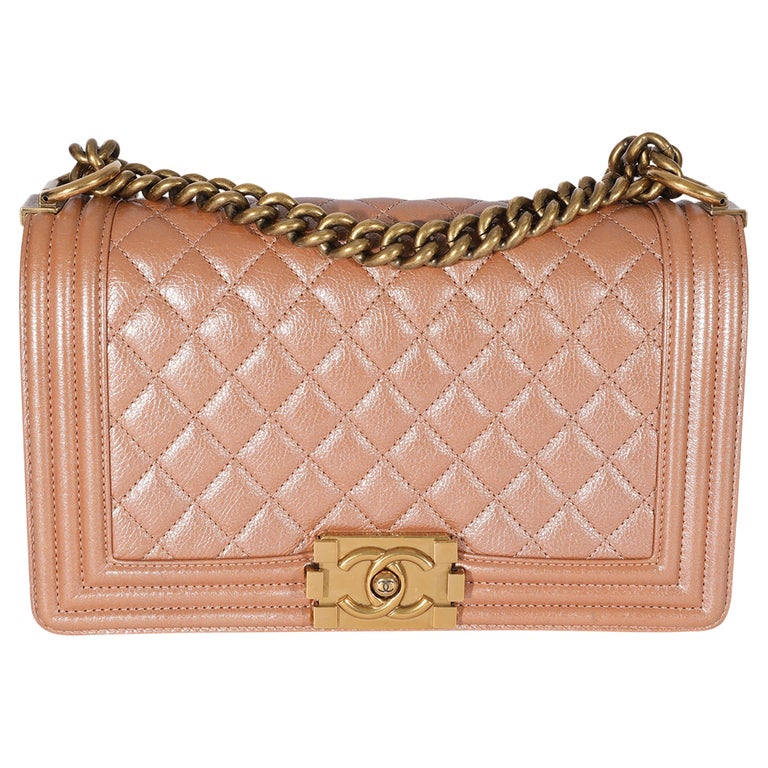 Chanel Quilted Lambskin and Python Le Boy Bag Mini - red at 1stDibs