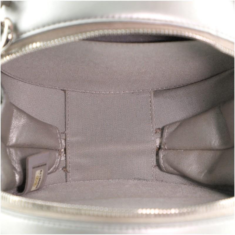 Gray Chanel Round as Earth Crossbody Bag Glazed Calfskin