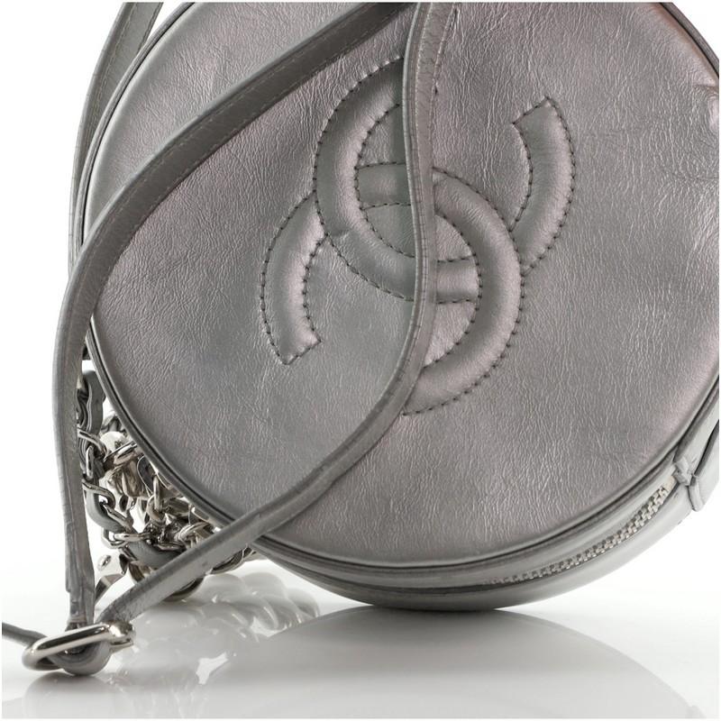 Chanel Runde als Erde Crossbody Tasche glasiert Kalbsleder 3