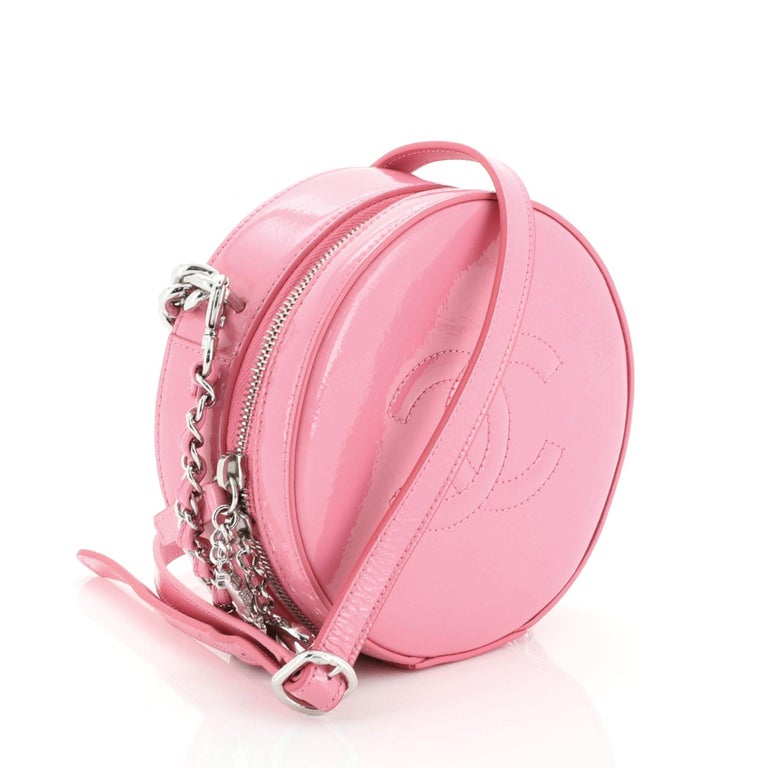 Chanel Pink Patent Leather Round As Earth Crossbody