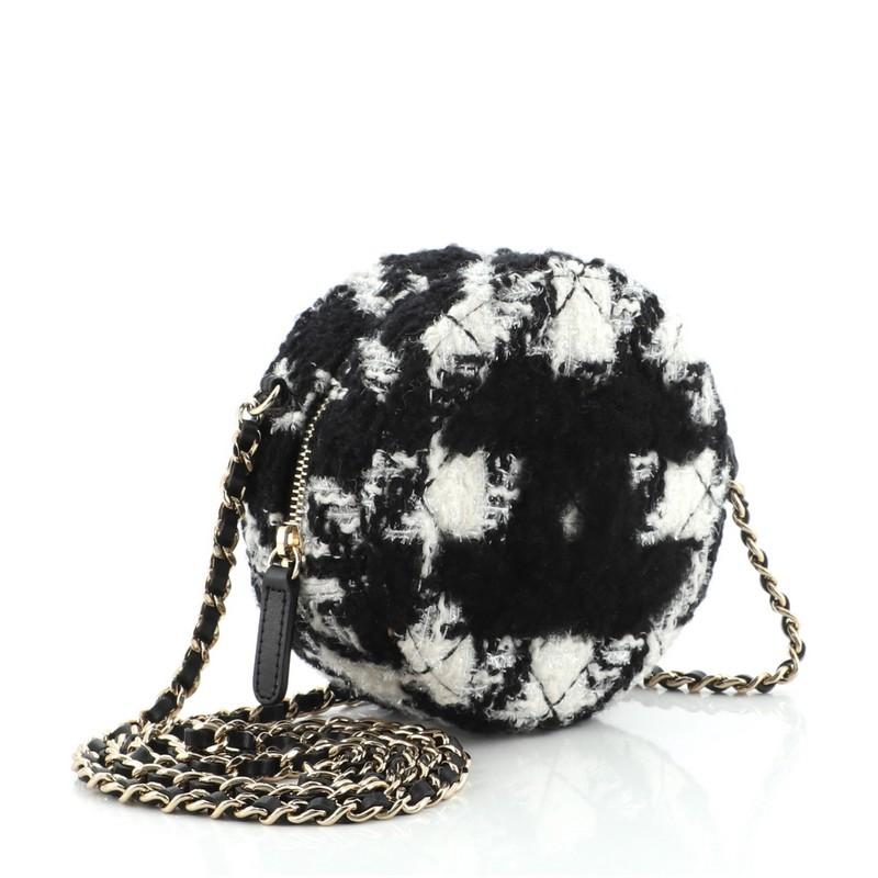 chanel round coin purse with chain