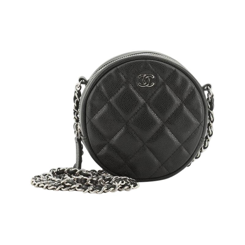 Chanel Round Clutch With Chain Quilted Caviar Mini at 1stDibs | chanel ...