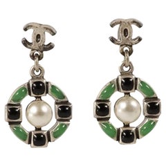 CHANEL ROUND DROP CC Earrings