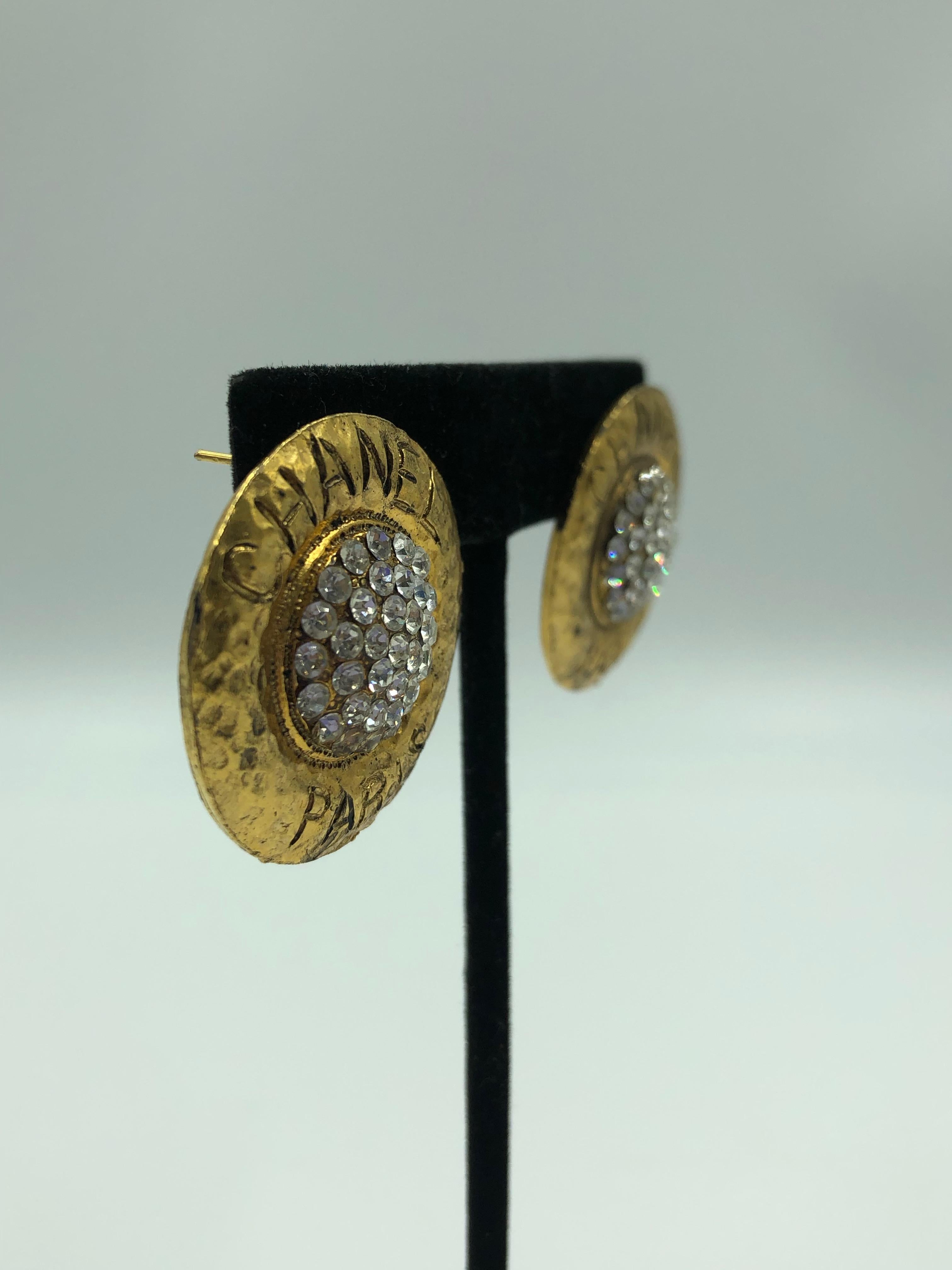 chanel monogram earrings