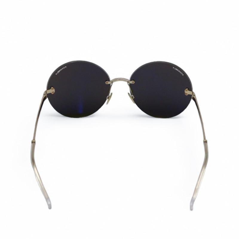 Marron Lunettes de soleil rondes CHANEL en vente