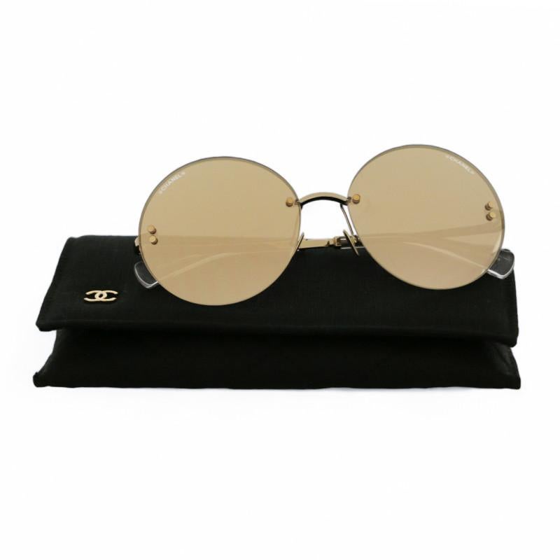Lunettes de soleil rondes CHANEL en vente 2