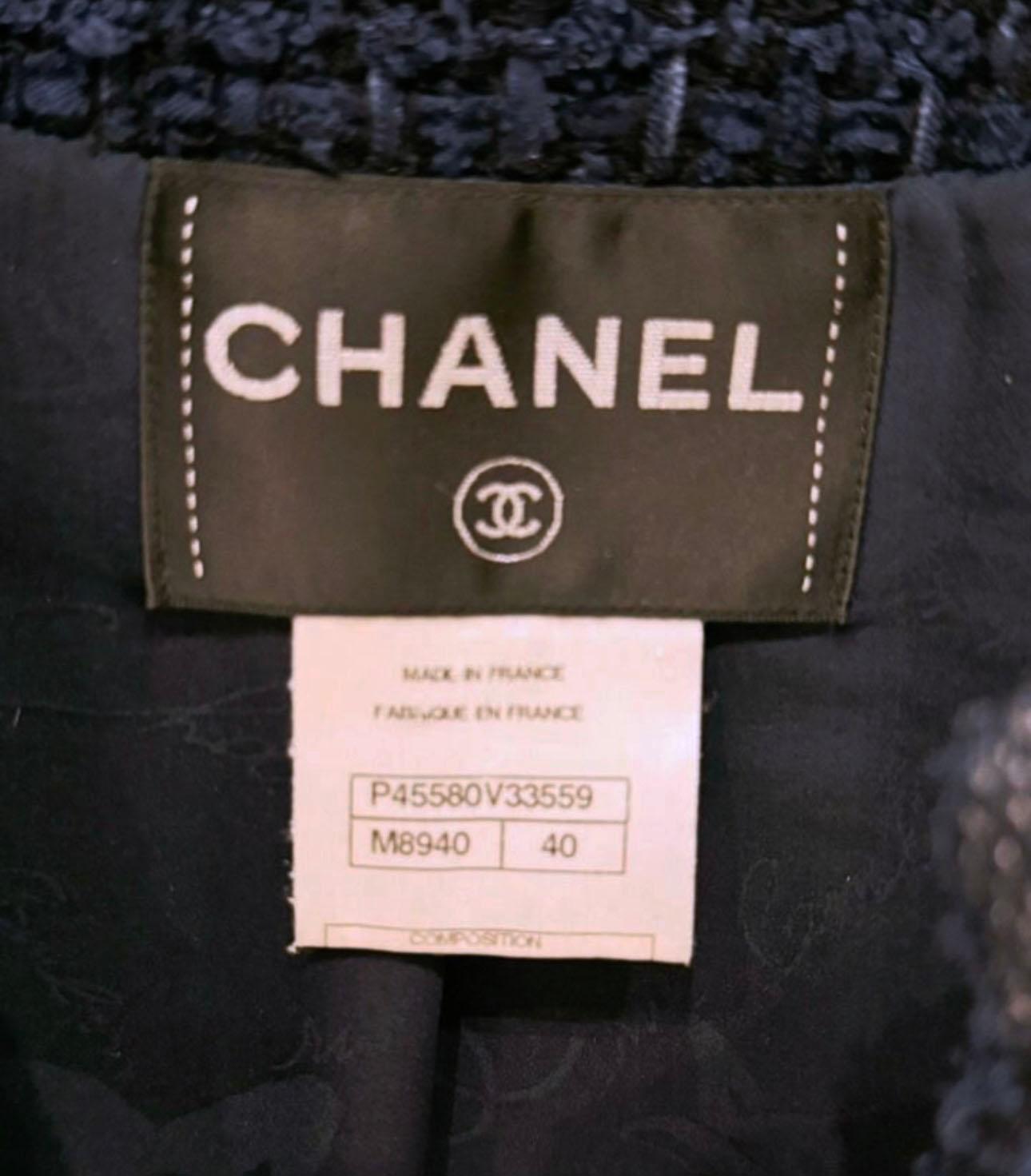 Chanel Royal Blue Lesage Tweed Jacket 40 FR 5