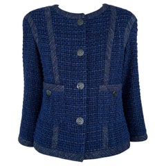 Chanel Royal Blue Lesage Tweed Jacket 40 FR