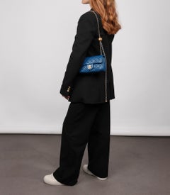 Chanel Royal Blue Quilted Lambskin Coco Crush Rectangular Mini Flap Bag