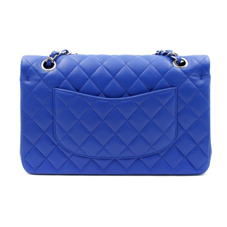 Chanel Royal Blue Quilted Lambskin Medium Classic Double Flap Bag