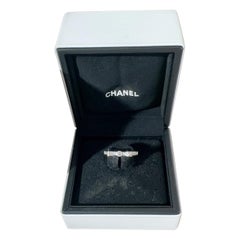 Chanel Ruban Collection 18K White Gold Pavé Diamond Bow Ring