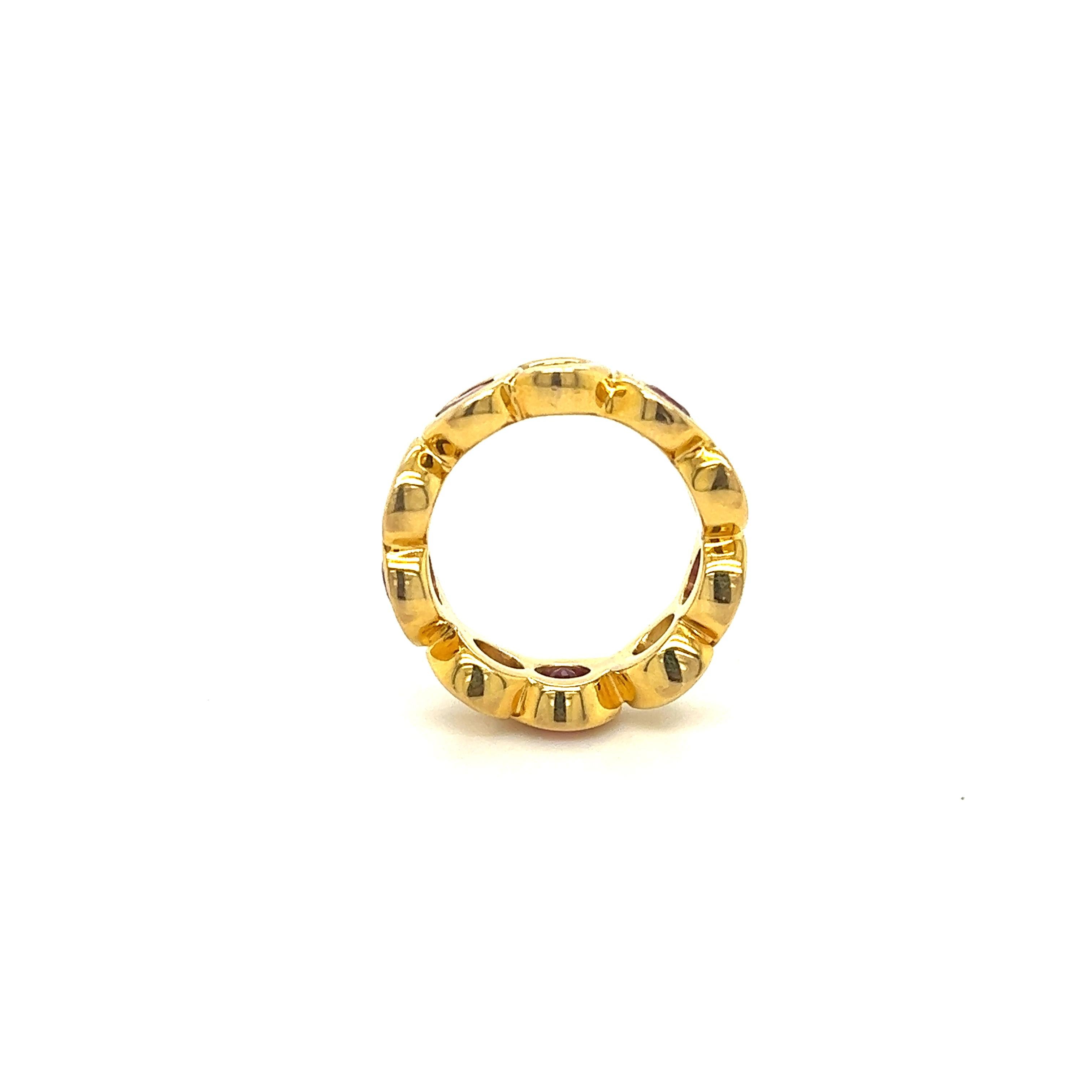 Chanel Coco-Ring aus 18 Karat Gelbgold mit Rubin und Edelstein (Retro) im Angebot