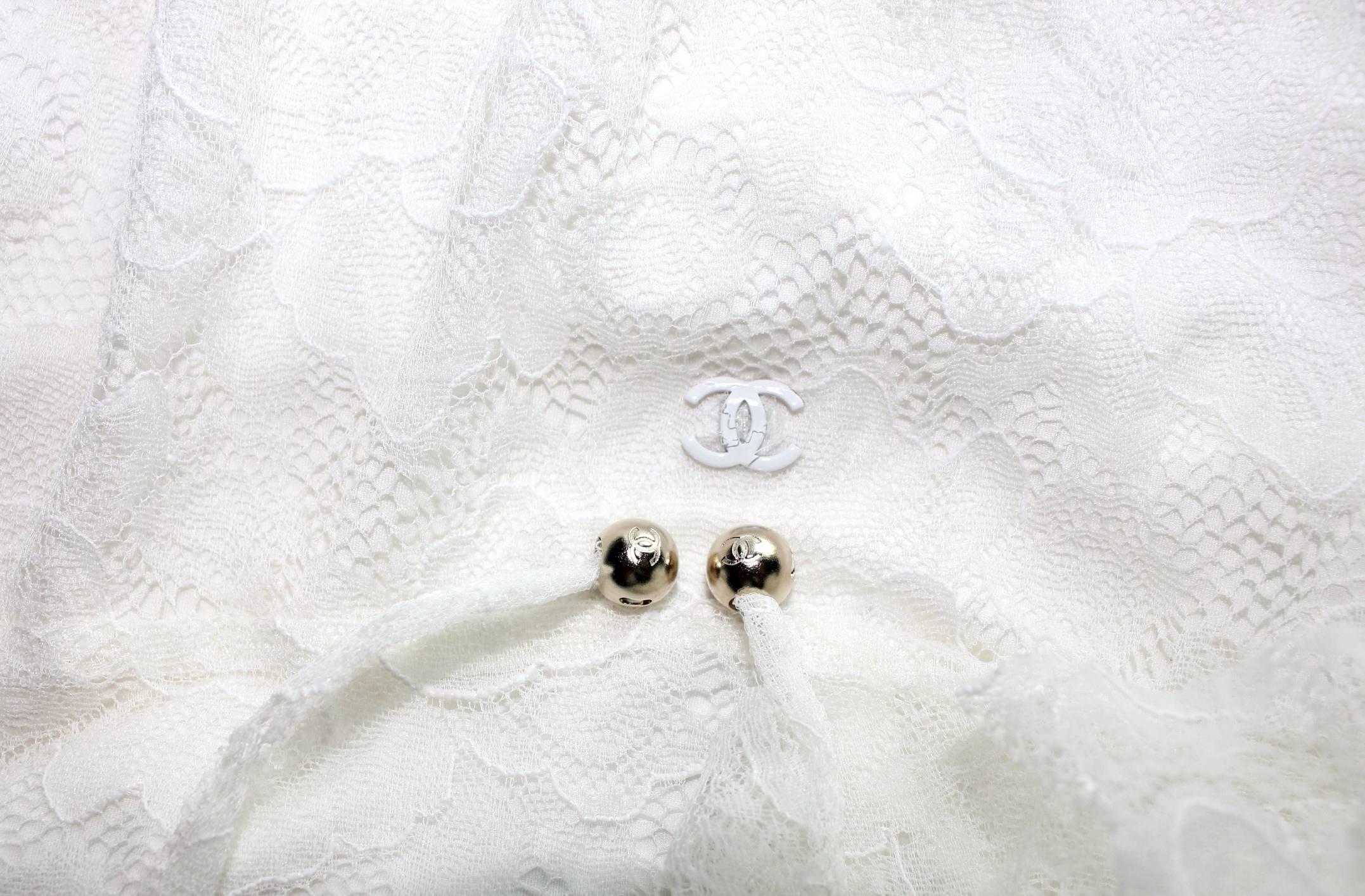 Gray Chanel Ruched Camellia Lace One-Piece Signature Body Bodysuit Swimsuit