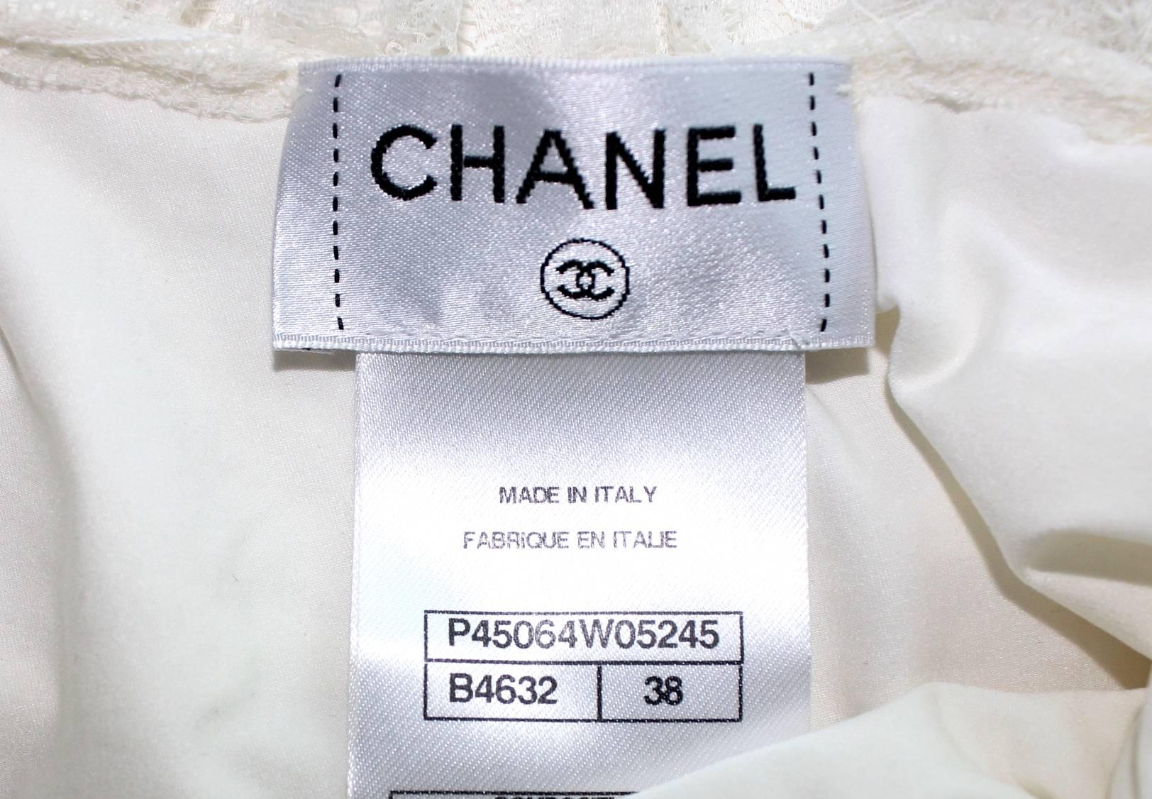 Chanel Ruched Camellia Lace One-Piece Signature Body Bodysuit Swimsuit  In New Condition In Switzerland, CH