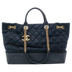 Chanel Rue Cambon Blue Quilted Shoulder Bag 