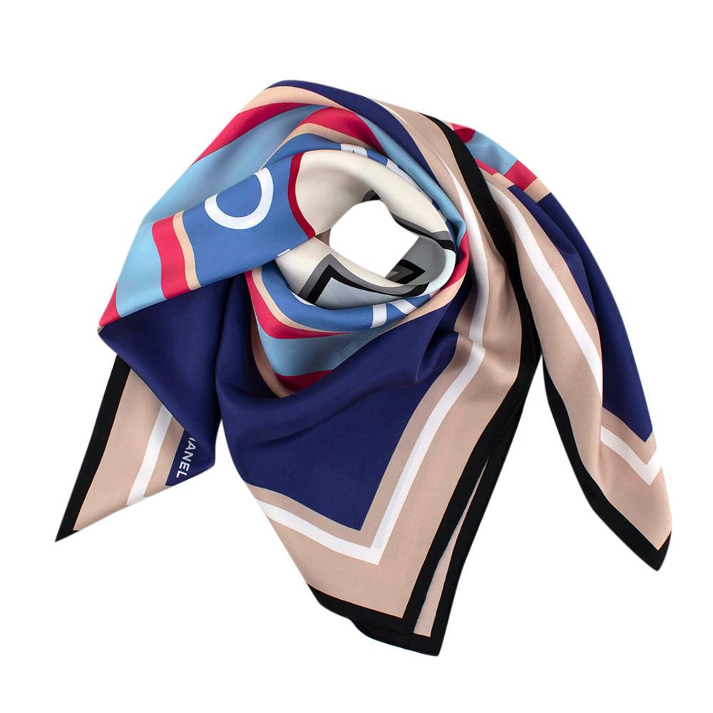 Chanel Rue Cambon CC Print Silk Square Scarf

Inspired by the House's heritage, this beautiful silk scarf is named after the Paris historical headquarters at 31 Rue Cambon.

- Made of luxurious soft silk 
- Legendary CC logo to the center 
-