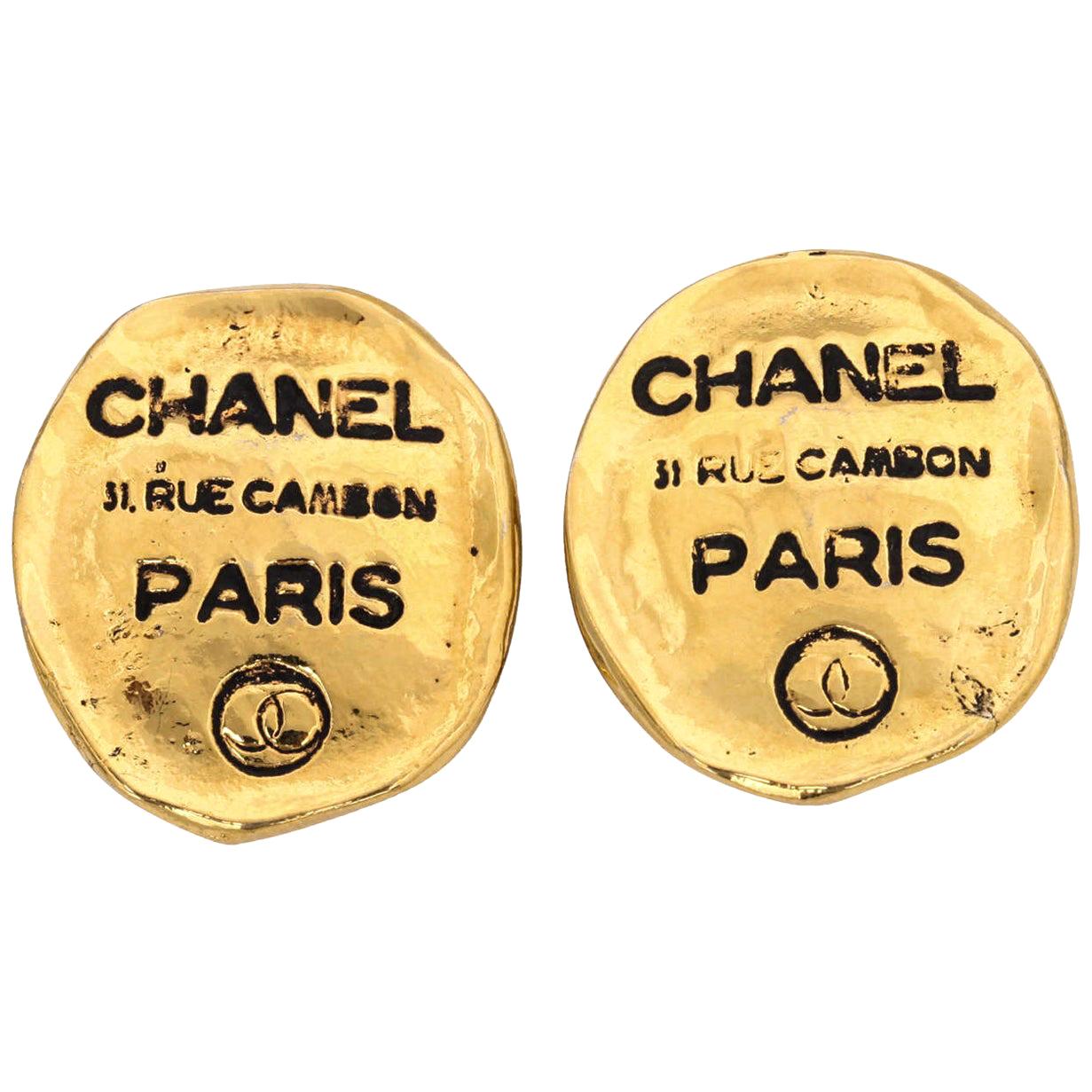 Chanel Rue Cambon Clip-On Earrings For Sale