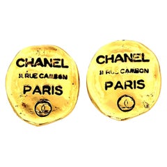 Vintage Chanel Rue Cambon Clip-On Earrings