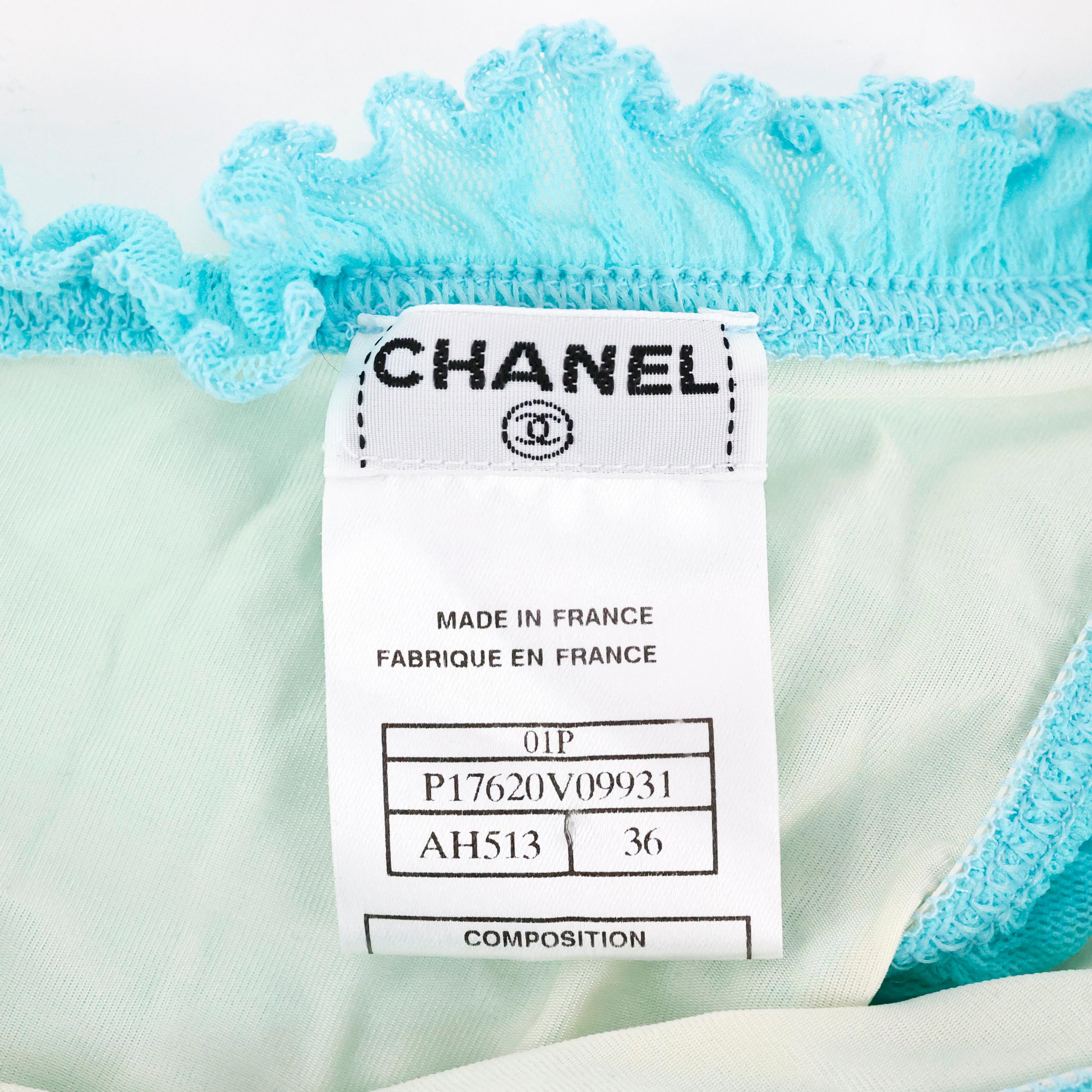 Chanel Badeanzug mit Rüschen Damen im Angebot