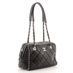 Chanel Running Chain Around Camera Bag Quilted Crumpled Calfskin Medium