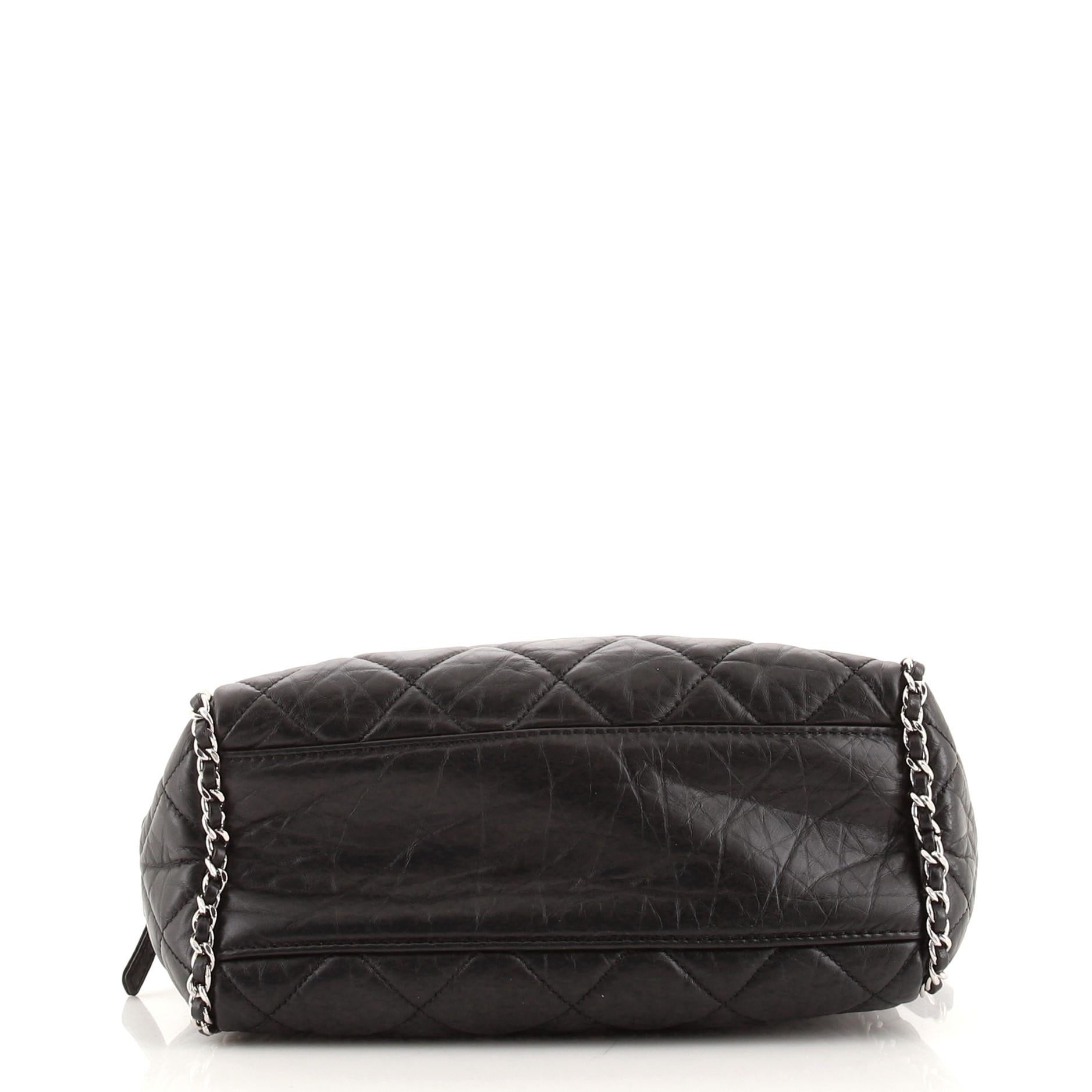 Chanel Running Chain Around Camera Bag Quilted Crumpled Calfskin Medium In Good Condition In NY, NY