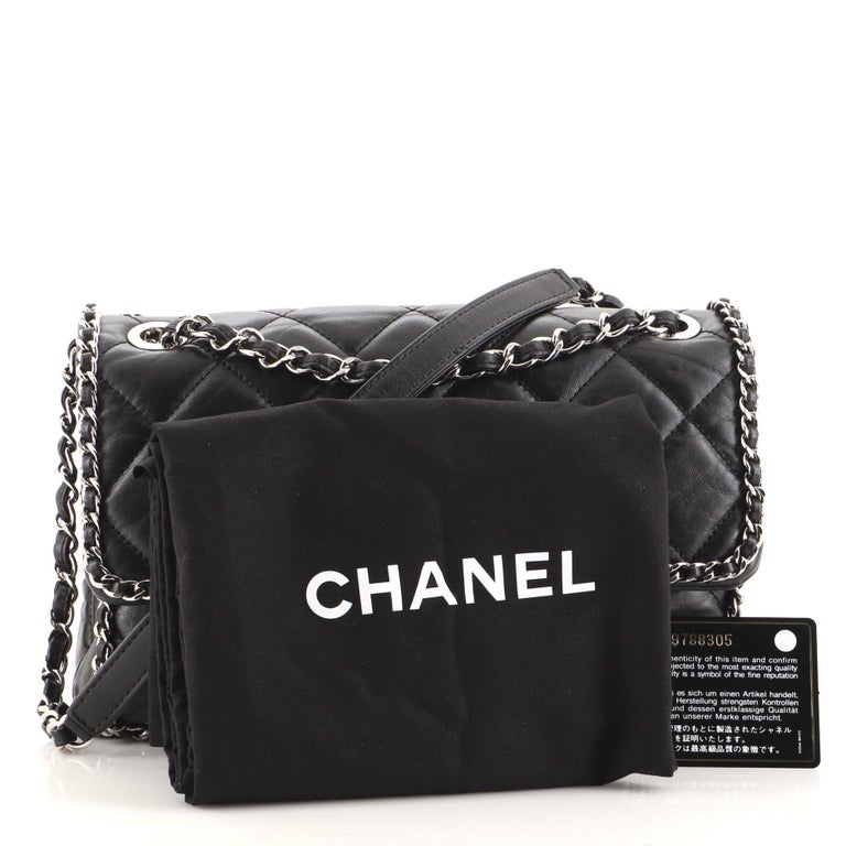 Chanel Running Chain Around Flap Bag Quilted Crumpled Calfskin Medium at  1stDibs
