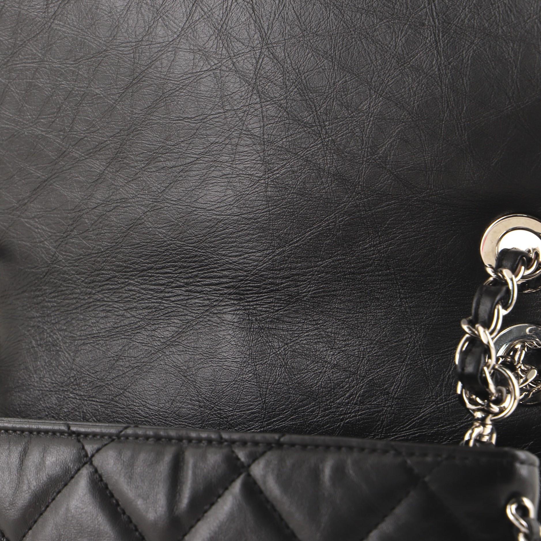 Women's or Men's Chanel Running Chain Around Flap Bag Quilted Crumpled Calfskin Medium