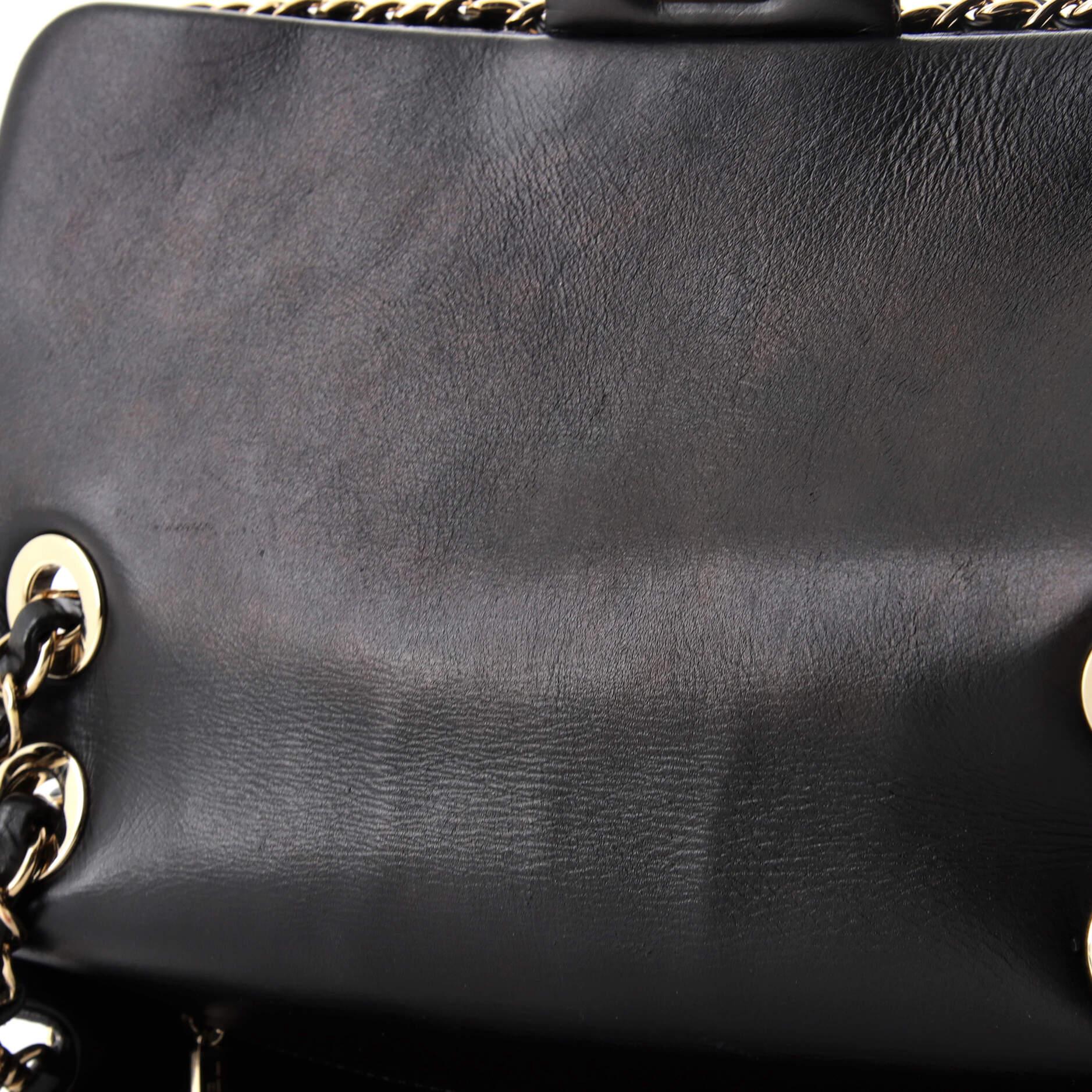 Chanel Running Chain Around Flap Bag Quilted Crumpled Calfskin Medium 4