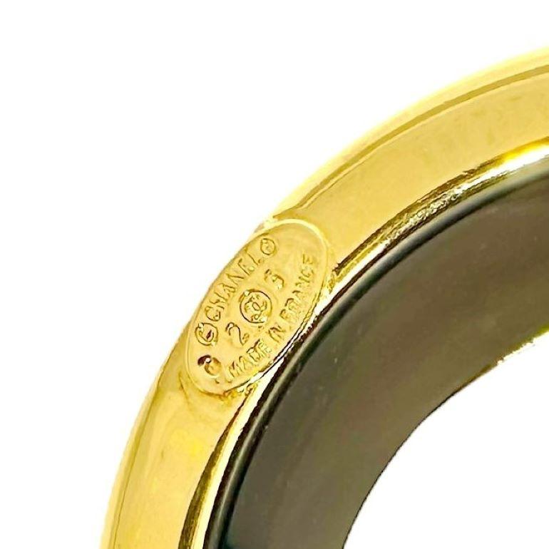Chanel Runway 1986 Wide Cuff Bangle w/CHANEL Spelled out In Gold Tone Letters  For Sale 2