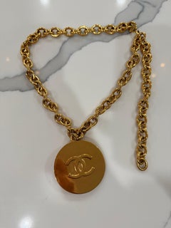 Chanel Runway 1991/92 collection double sided star / CC pendant