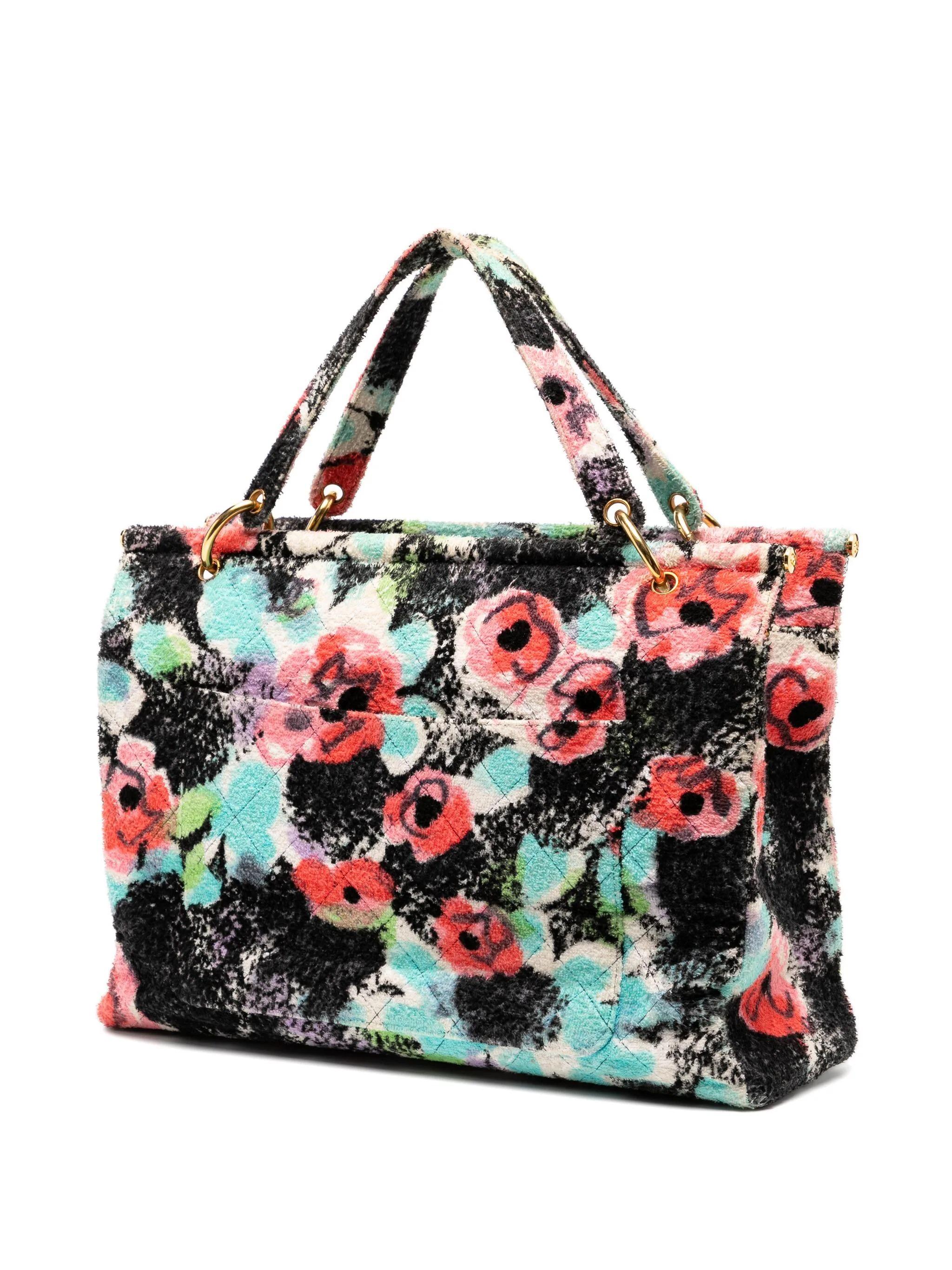 Women's or Men's Chanel Runway 1997 Vintage Graffiti Barbie Tropical Beach Pool Resort Tote Bag For Sale