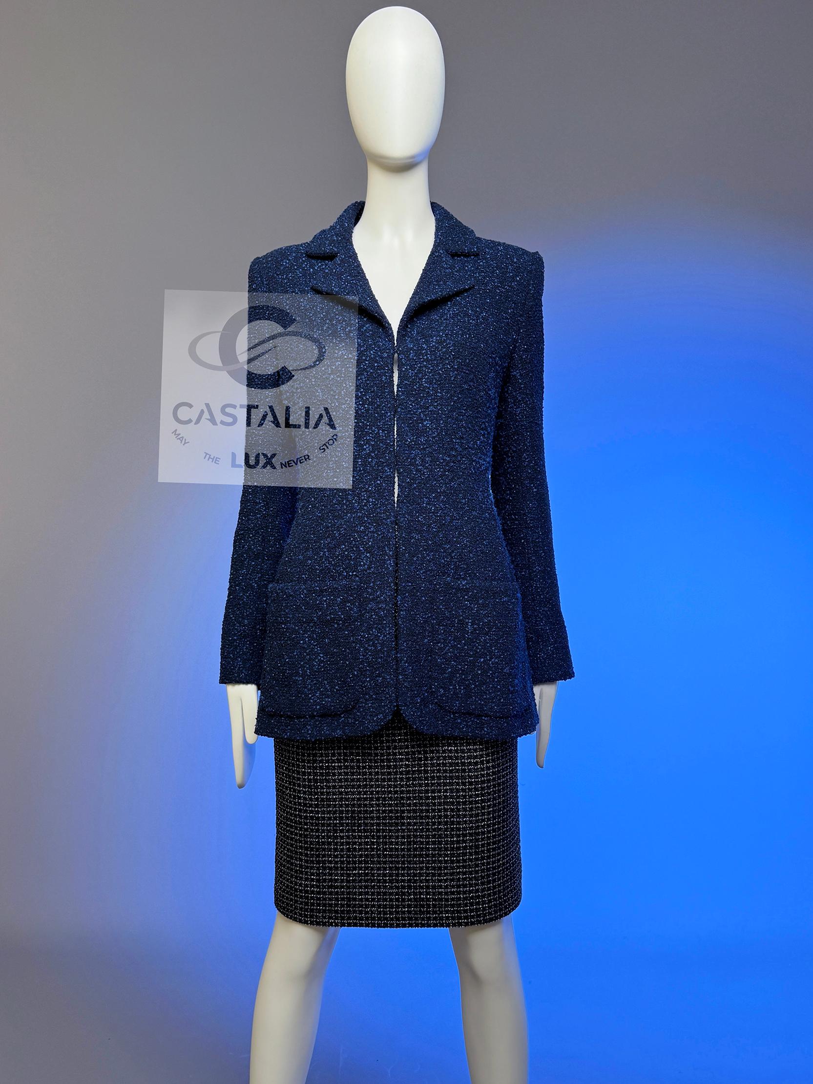 Cc Button CHANEL Runway AIRLINES Collection Tweed Jacket with CC Giant Buttons 36 ...